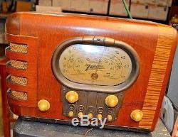 004 Zenith 5S319 Radio, Wood case Circa 1939