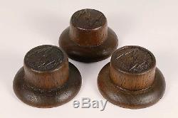 12 Zenith wood tube radio knobs shutterdial wooden lightning bolt antique