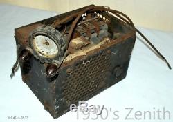 1930's old Classic ZENITH original car dash power tube radio box unit USA USA
