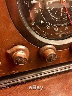 1937 Zenith 5-S-127 Tube Radio Tombstone Long Distance For Restoration