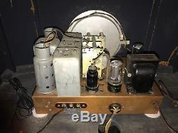 1937 Zenith Black Dial Model 5S151 Working Vacuum Tube Console Radio