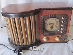1938-1939 Zenith 5R317 World's Fair Special- Gold & Glass Rod Tube Radio RARE