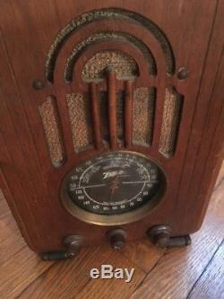 1938 Zenith AM Radio Model 5S228 Working Needs TLC Help Repair Work 5-S-228 VTG