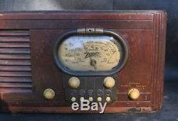 1939 Zenith 5-S-320 wood table radio- Very good condition- Great resto project