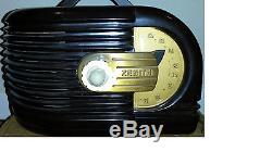 1939 deco Zenith bullet radio & Wavemagnet, Model 6D315, but works