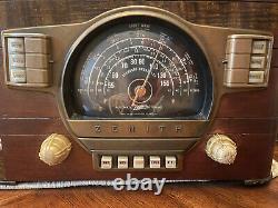 1940/1941 Zenith Black Dial Model 7S529 Working Radio