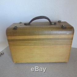1940'S ZENITH Wave Magnet Portable Suitcase Radio, Model 6G601M, WORKS