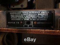 1940 ZENITH Wave Magnet PortableRadio Model 5G500 Long Distance WORKS