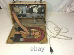 1940s Zenith Portable Vacuum Tube Wave Magnet Radio Travel Case Works