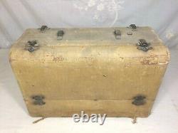 1940s Zenith Portable Vacuum Tube Wave Magnet Radio Travel Case Works
