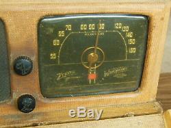 1941 Zenith Wave Magnet 6-g-601 M Sailboat Portable Tube Radio! Parts Or
