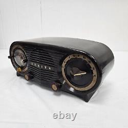 1950s Zenith Radio S-18535 Walnut Owl Eyes Parts or Repair No Wire