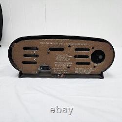 1950s Zenith Radio S-18535 Walnut Owl Eyes Parts or Repair No Wire