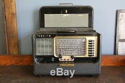 1950s Zenith Trans Oceanic Wave Magnet Tube Radio Vintage As Is Parts repair