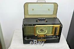 1951 ZENITH H500 Trans-Oceanic Shortwave Tube Radio Near Mint, Clean Works Good