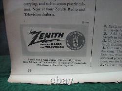 1951 Zenith AM/FM Radio Tube Radio Model H72322 Bakelite Case With Magazine Ad