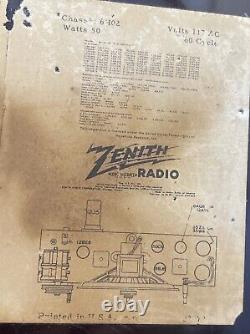 1951 Zenith Cobra-matic H664 Working Tube AM Radio Record Player