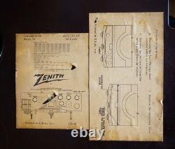 1954 Zenith Radio Corporation Model L566 Radio Electric Storage Vacuum Tube Type