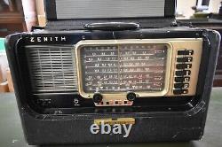 1956 Vintage Zenith Trans-Oceanic Travel Tube Radio