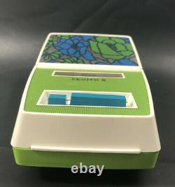 1960s ZENITH Cassette Tape Player Retro Vintage Green Floral Model C-602F Works