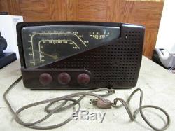40s Vintage Bakelite AM-FM TUBE Table Radio Zenith Armstrong System Needs CORD
