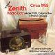 ANTIQUE 1955 ZENITH T825 AM FM TUBE RADIO Burgundy W original BOX & PROMO Glass