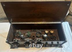 Antique C 1920 Slide Out Tube Radio / Receiver READ ALL ORIGINAL