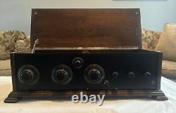 Antique C 1920 Slide Out Tube Radio / Receiver READ ALL ORIGINAL