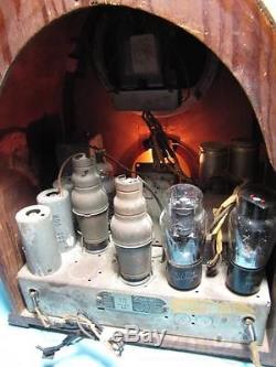 Antique Original ZENITH 805 Cathedral Tube Radio Burled Wood Case