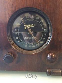 Antique Radio Zenith Model 5-R-216 with Wood Case 1937