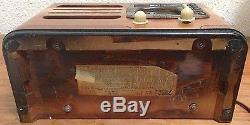 Antique Vintage Old Zenith Model 5R316 Art Deco Wooden Wood Tube Radio Working