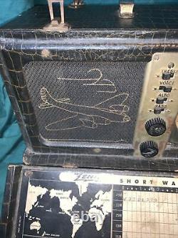 Antique Zenith Bomber Trans-Oceanic vintage tube radio