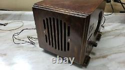 Antique Zenith Cube Wood Radio 1937 Model 5-R-216