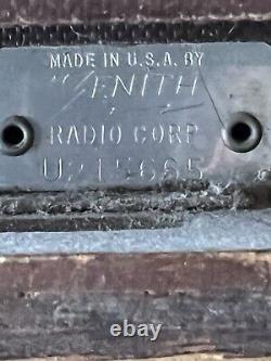 Antique zenith radio wood U215665 (See Description)