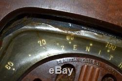 Antq 1942 Zenith Consol-Tone Model 6D2615 Boomerang Table tube Radio Bent wood