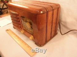 Beautiful1941 Zenith 6D525 Ingraham Toaster Tube Radio Z Lightning Knobs & Dial