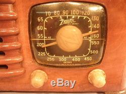 Beautiful1941 Zenith 6D525 Ingraham Toaster Tube Radio Z Lightning Knobs & Dial