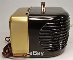 Beautiful Antique Vintage 1939 Zenith 6D315 Wavemagnet Black Bakelite Tube Radio