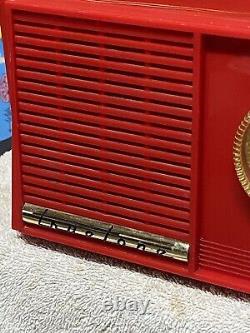 Beautiful RED Truetone Radio 1950's Excellent Condition. Rare Find