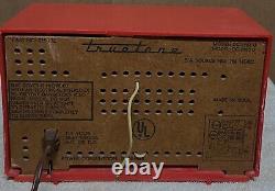 Beautiful RED Truetone Radio 1950's Excellent Condition. Rare Find