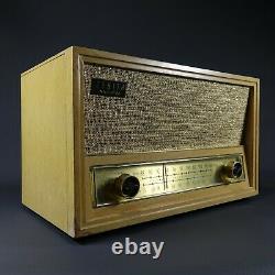 Beautiful Zenith C730E 1955 Tube Radio MCM Blonde Wood Near Mint
