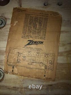 Classic Americana ZenithHigh FidelityAM/FM/PHONO Tube Radio Model #B835 C. 1956
