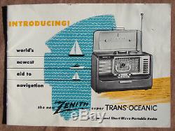 Electronically Restored ZENITH H500 TRANS-OCEANIC RADIO (NR)
