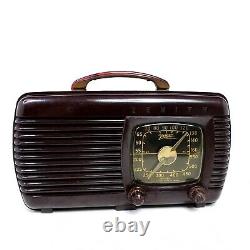 For Repair 1941 Vintage Zenith Tube Radio Bakelite 5G510 Original Box Portable