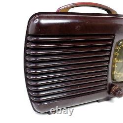 For Repair 1941 Vintage Zenith Tube Radio Bakelite 5G510 Original Box Portable