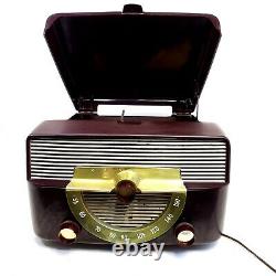 For Repair 1953 Zenith Bakelite Tube Radio Record Player Cobra Matic Turntable