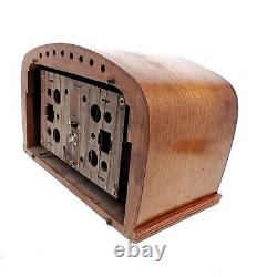 For Repair VTG 1942 Zenith Tube Radio 6D2620 Broadcast Shortwave AM Curved Wood