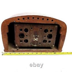 For Repair Vintage 1942 Zenith Tube Radio 6D2620 Broadcast Shortwave Curved Wood