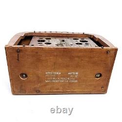 For Repair Vintage 1942 Zenith Tube Radio 6D2620 Broadcast Shortwave Curved Wood