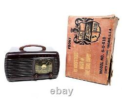 For Repair Vintage Zenith Tube Radio Bakelite 5G510 Original Box Portable 1941